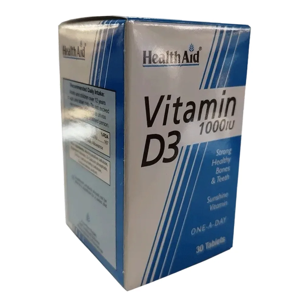 vitaminD3 ویتامین د3 هلث اید 1000 واحد (30 عددی) - تصویر 1